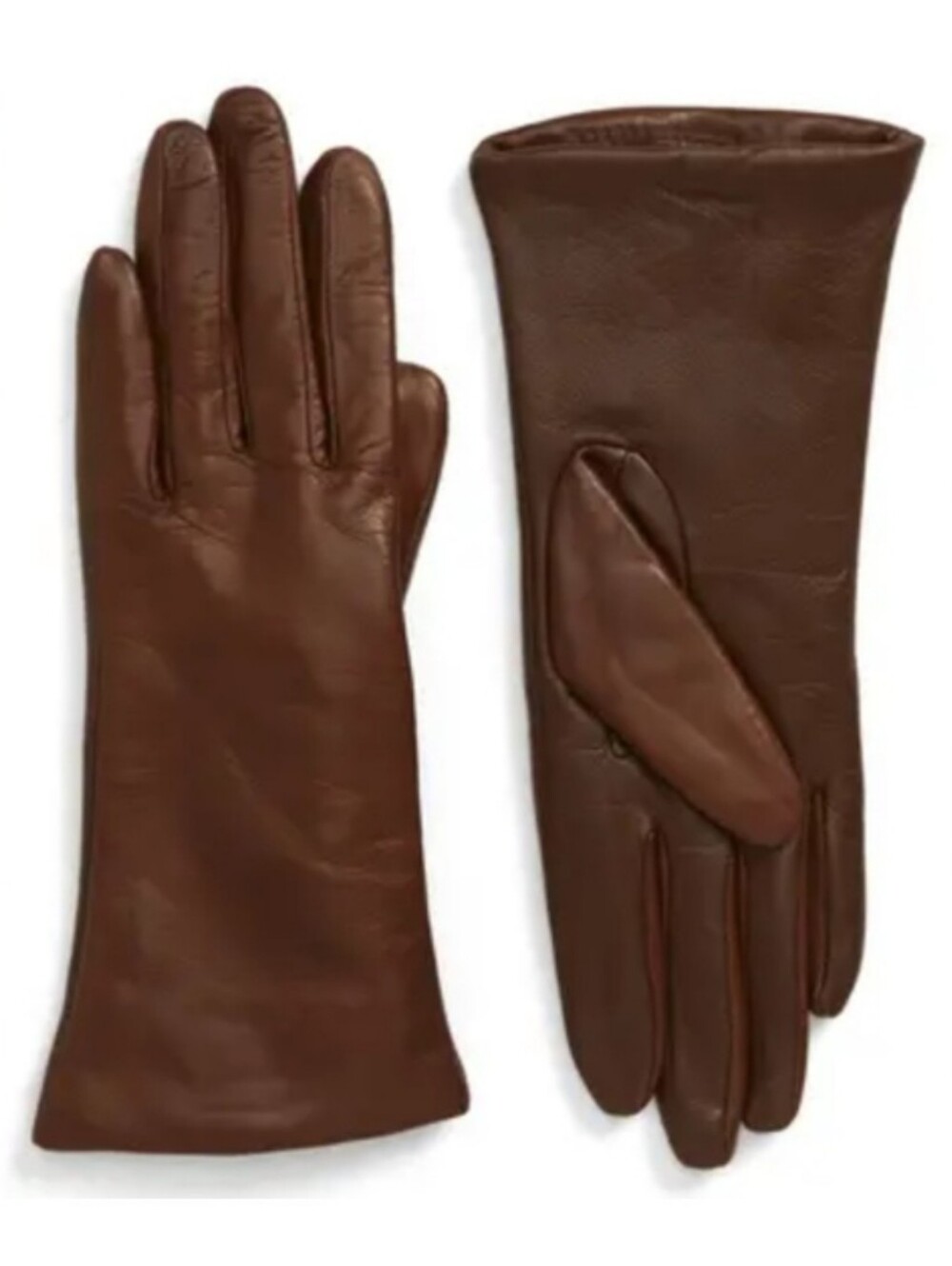 Nordstrom Cashmere Lined Leather Touchscreen Gloves
